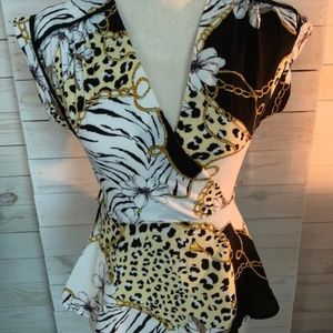 Animal Print top (S)